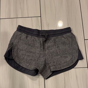 Athleta Cabo linen tide Charcoal Athletic Shorts sz 6